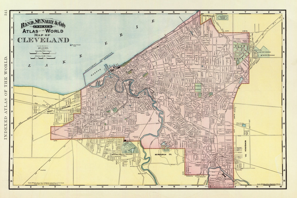 Preview of Vintage Map of Cleveland, Ohio 1897