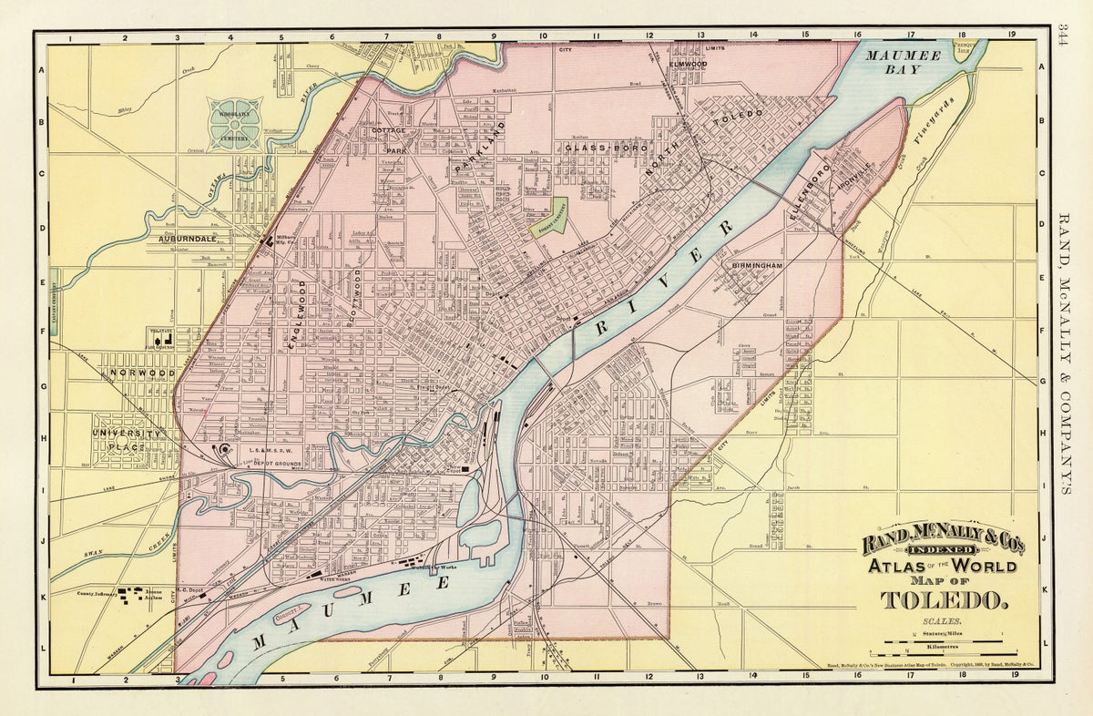 Preview of Vintage Map of Toledo, Ohio 1897