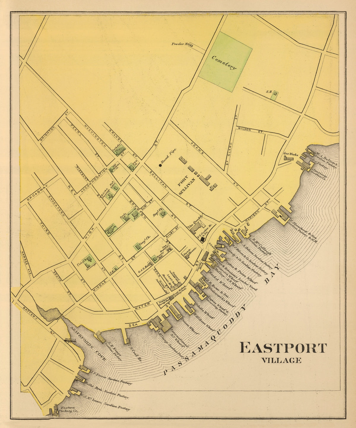 Preview of Vintage Map of Eastport, Maine 1894