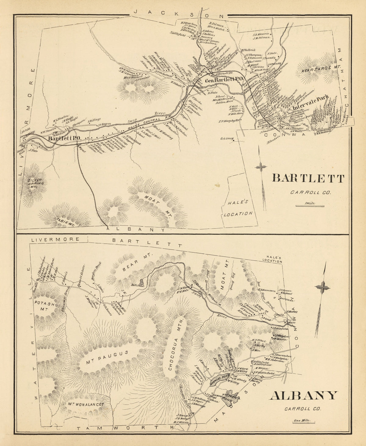 Preview of Vintage Map of Albany, New Hampshire 1892