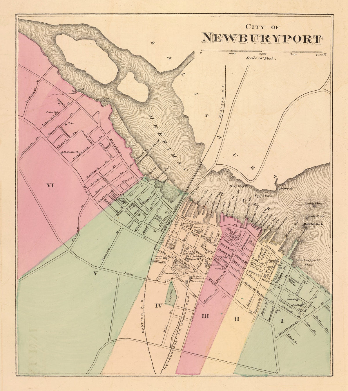 Preview of Vintage Map of Newburyport, Massachusetts 1871