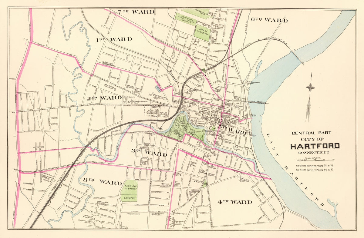 Preview of Vintage Map of Hartford, Connecticut 1893