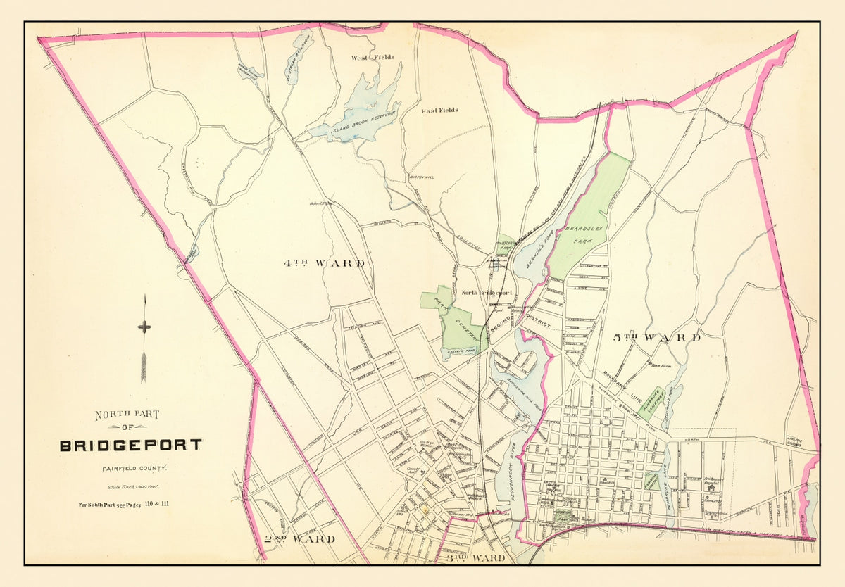 Preview of Vintage Map of Bridgeport, Connecticut 1893