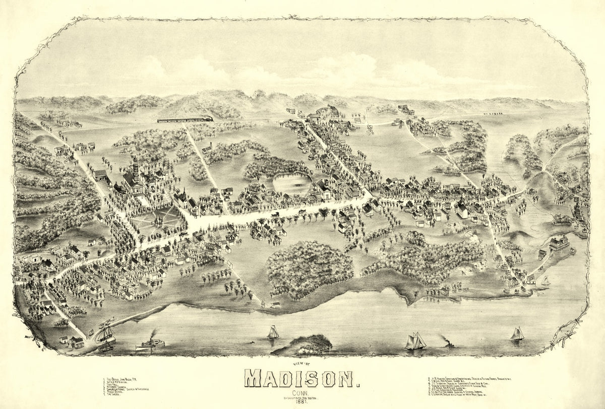 Preview of Vintage Map of Madison, Connecticut 1881