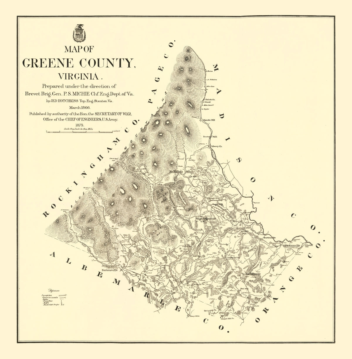 Preview of Vintage Map of Greene County, Virginia 1875