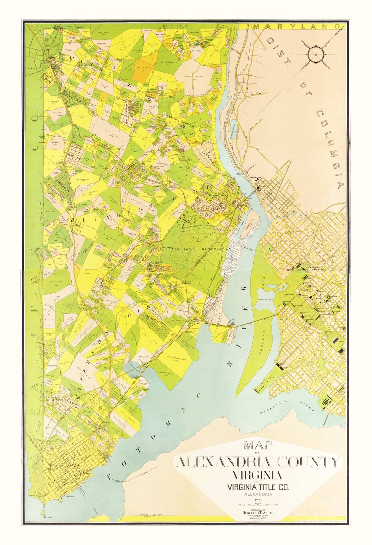 Preview of Vintage Map of Alexandria County, Virginia 1900