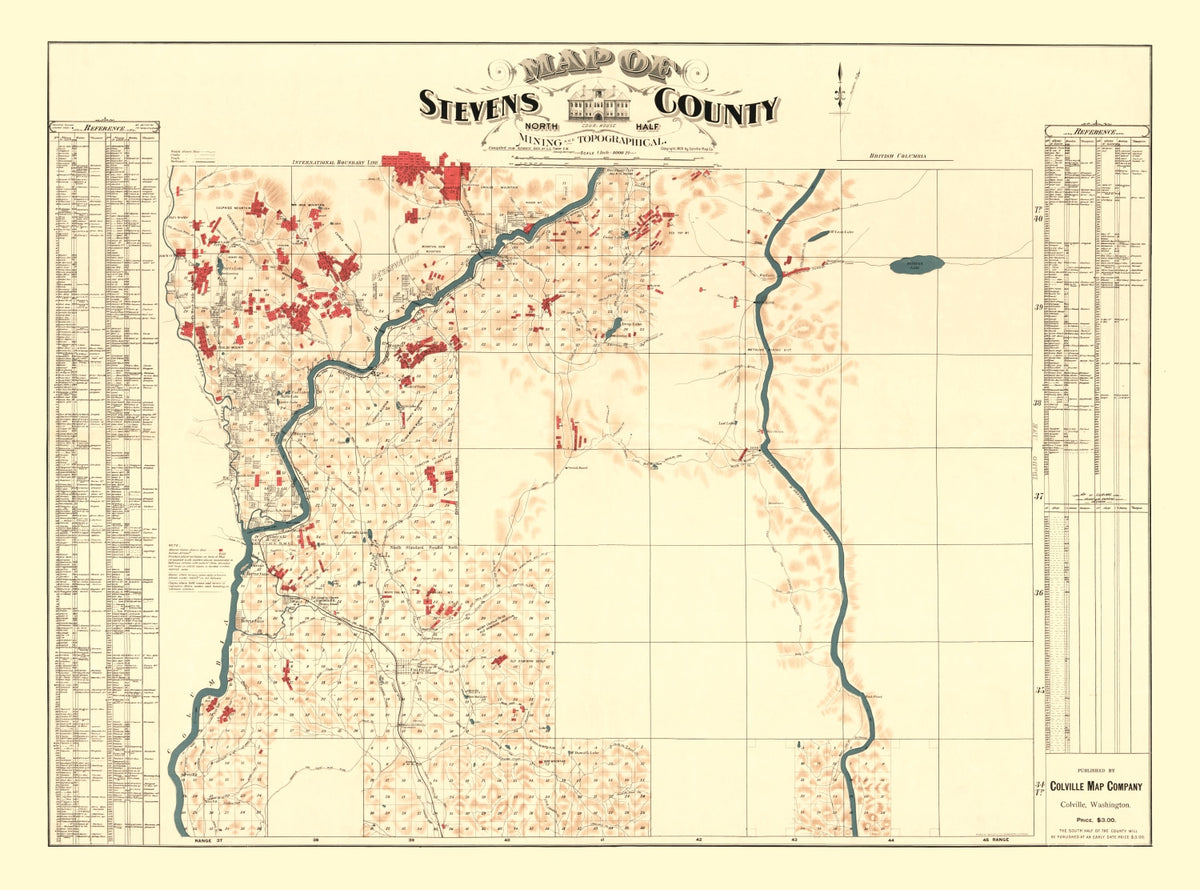 Preview of Vintage Map of Stevens County, Washington 1900
