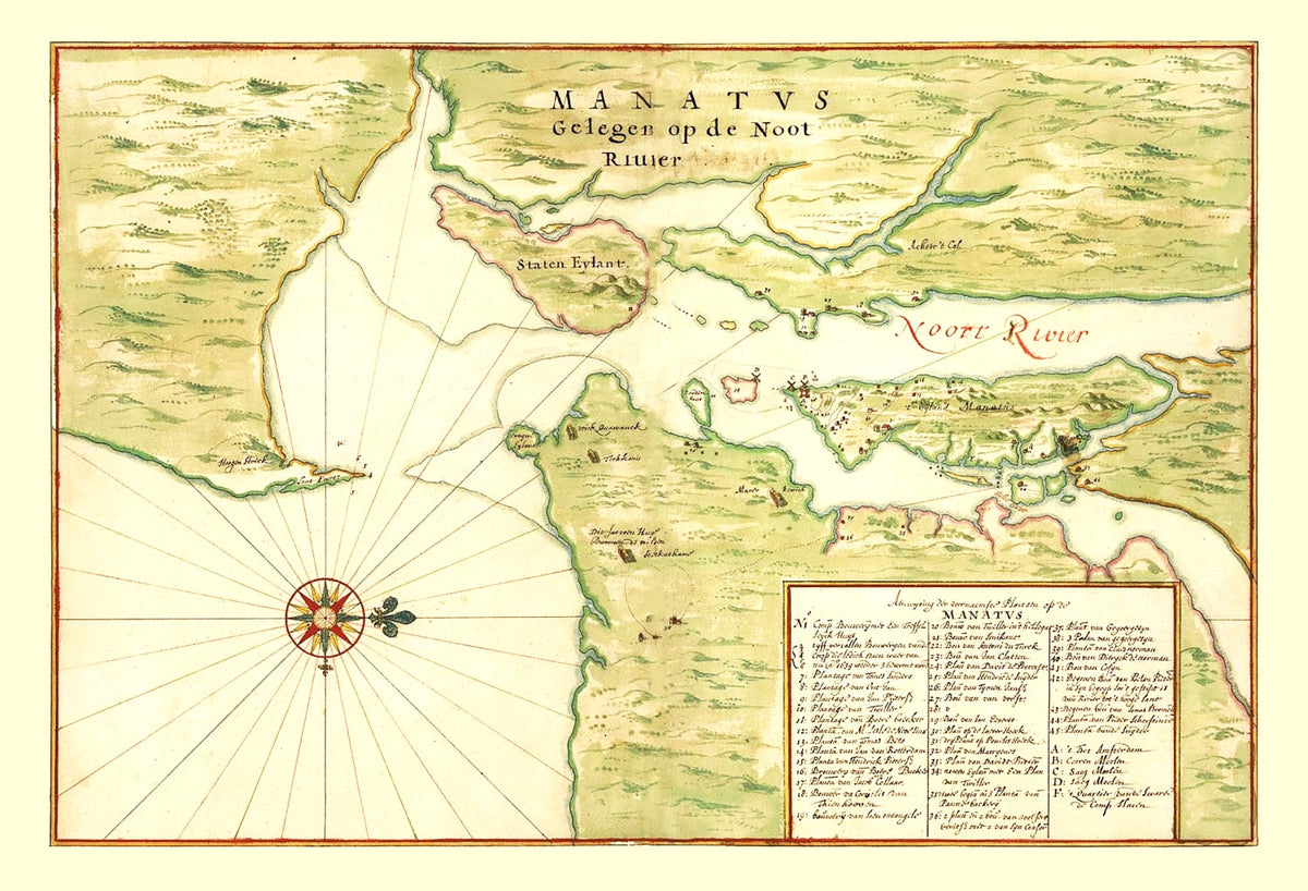 Preview of Vintage Map of New York Region, 1670