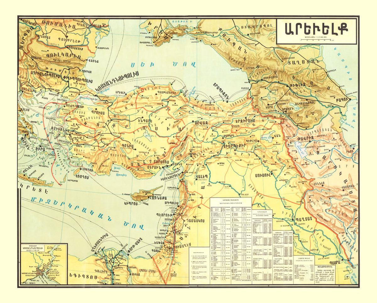Preview of Vintage Map of Turkey 1900