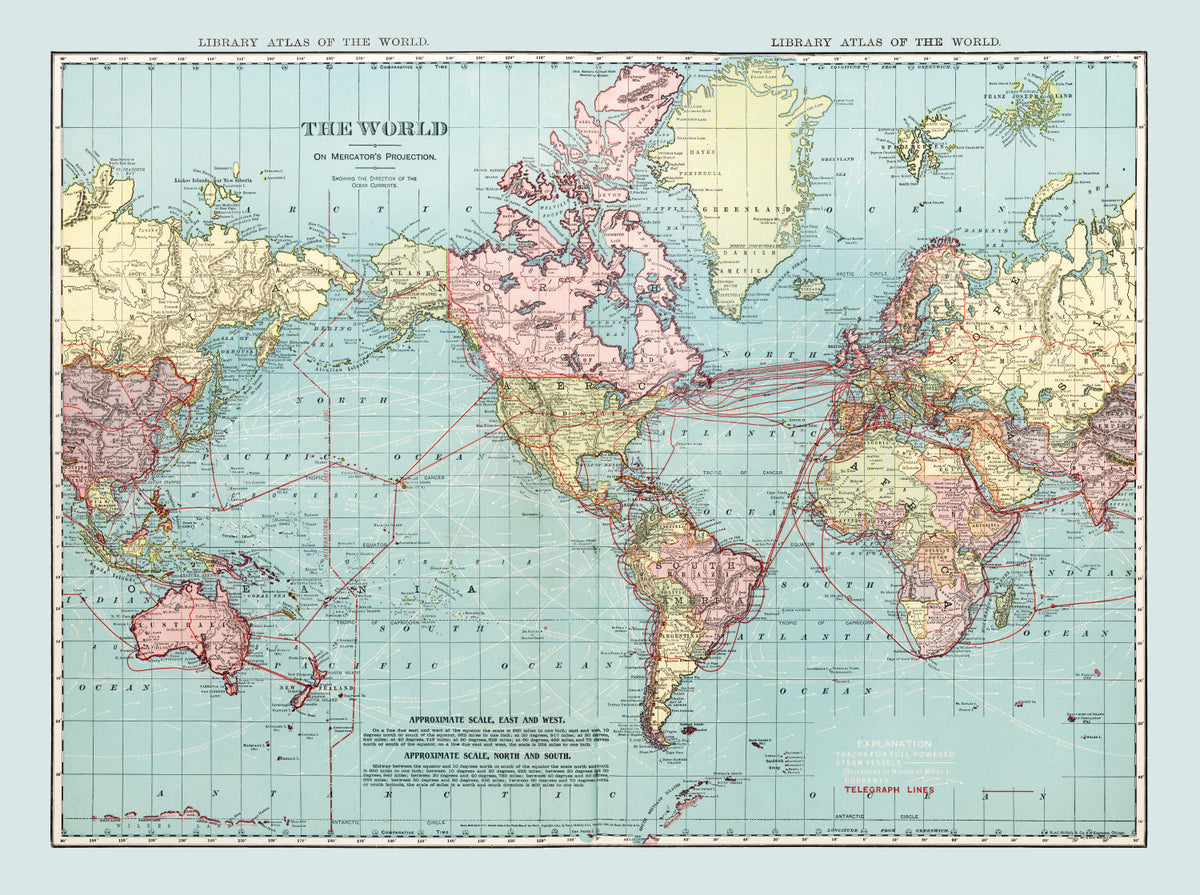 Preview of Vintage World Map 1912