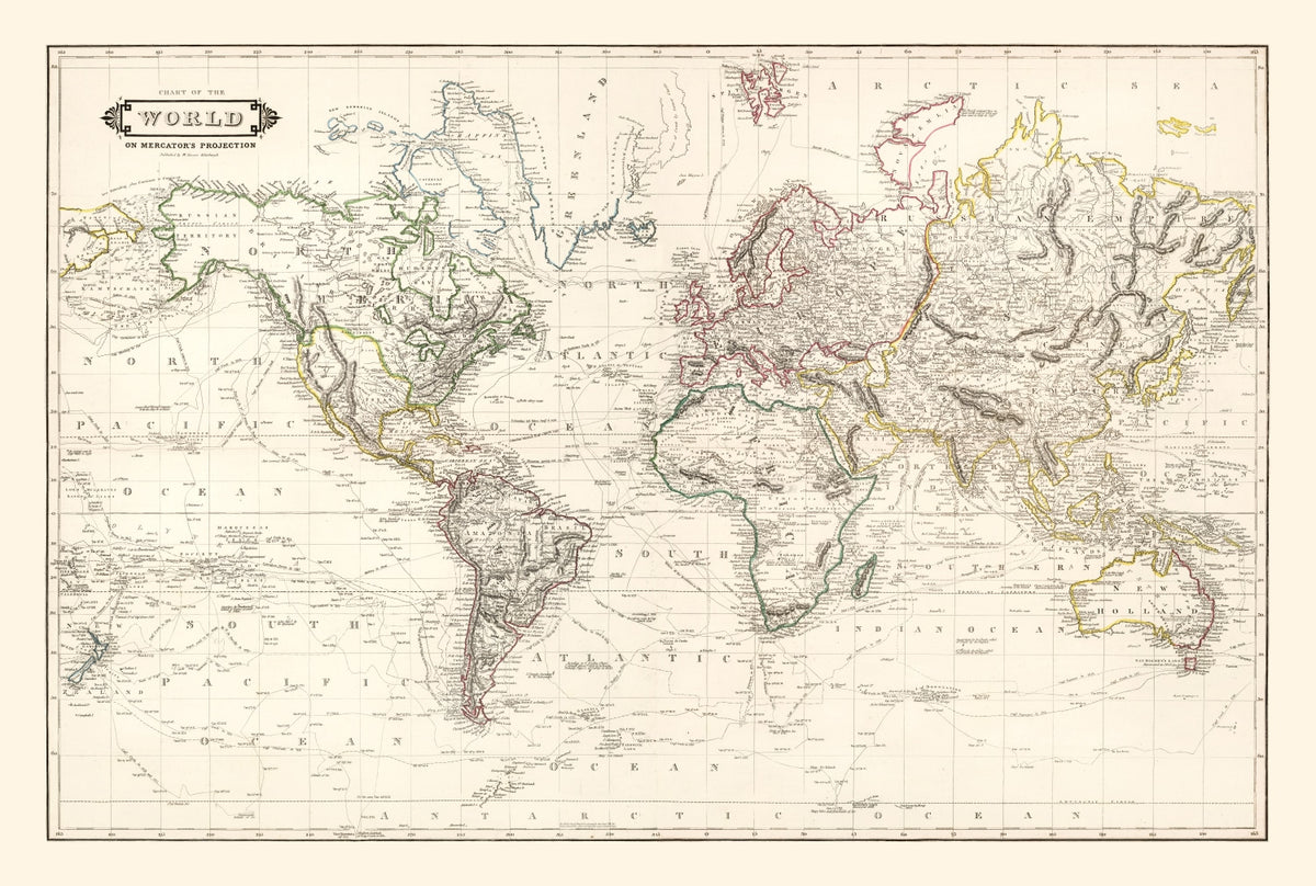 Preview of Vintage World Map 1841