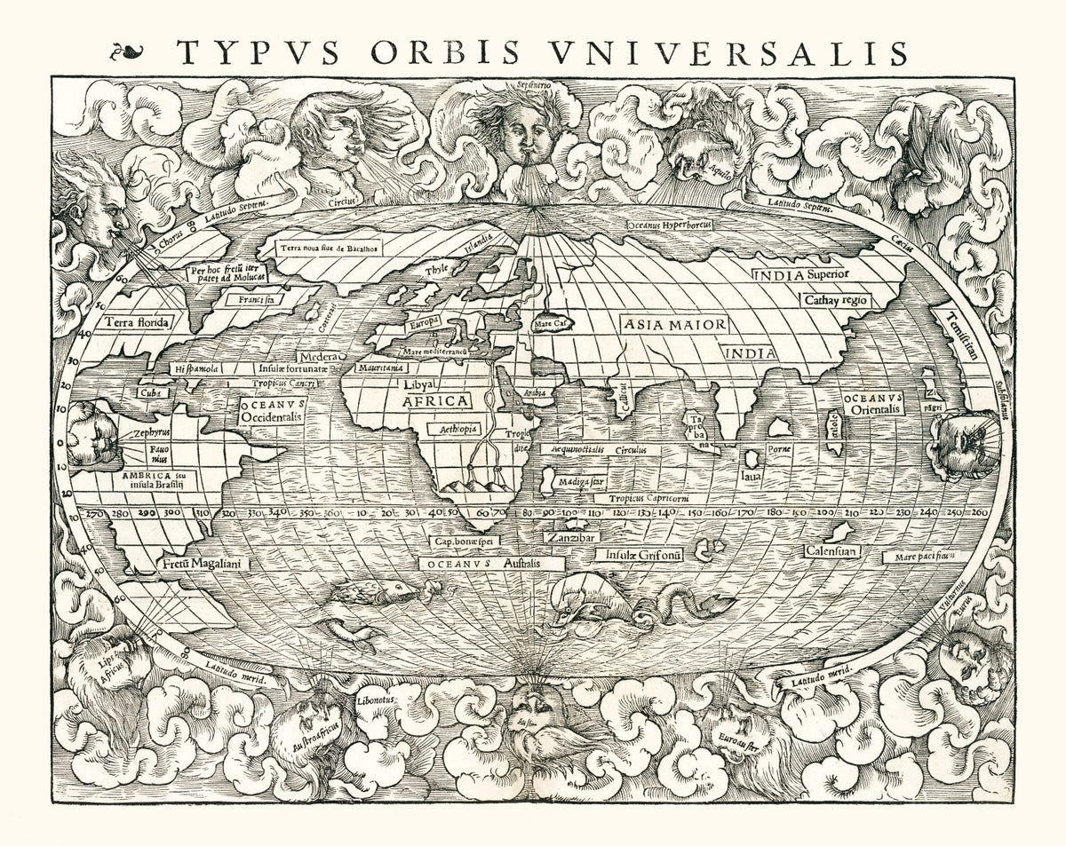 Preview of Vintage World Map 1540