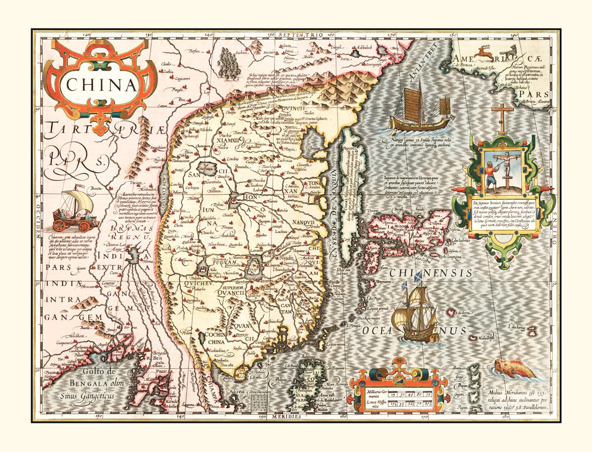 Preview of Vintage Map of China 1623