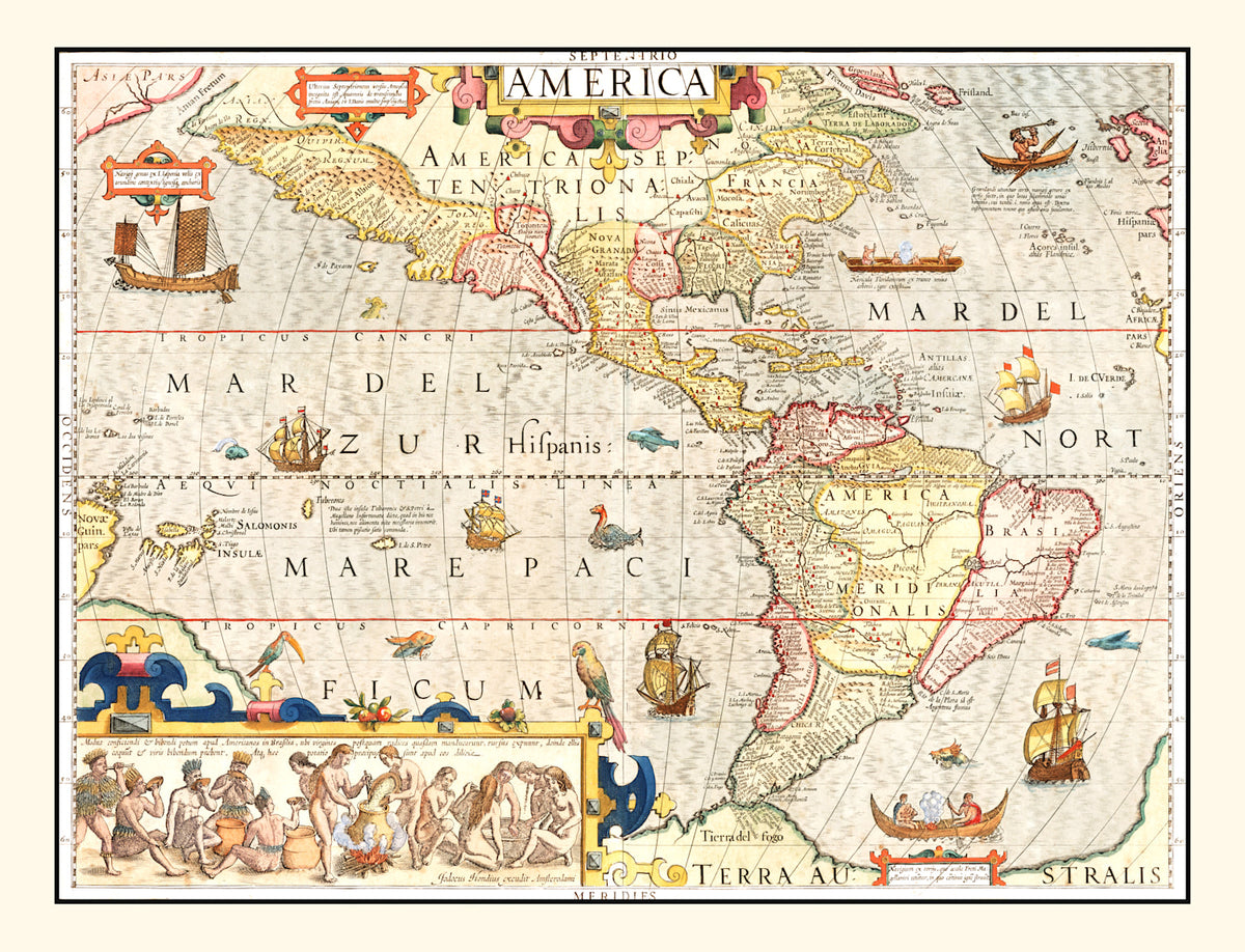 Preview of Vintage Map of America 1623