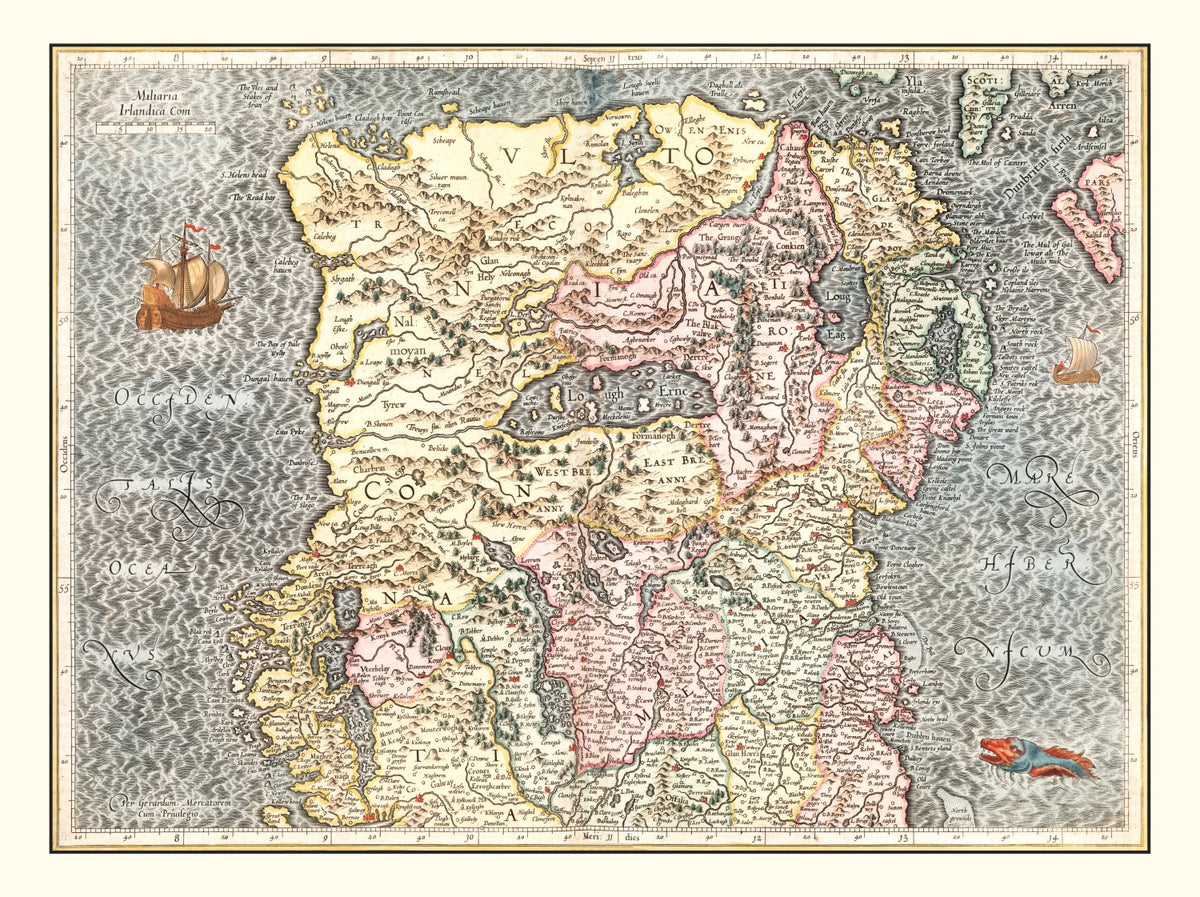 Preview of Vintage Map of North Ireland 1623