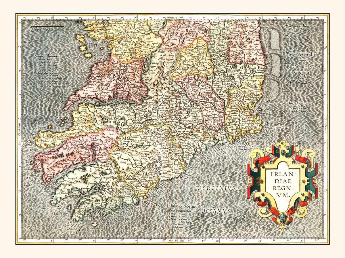 Preview of Vintage Map of The Kingdom of Ireland 1623