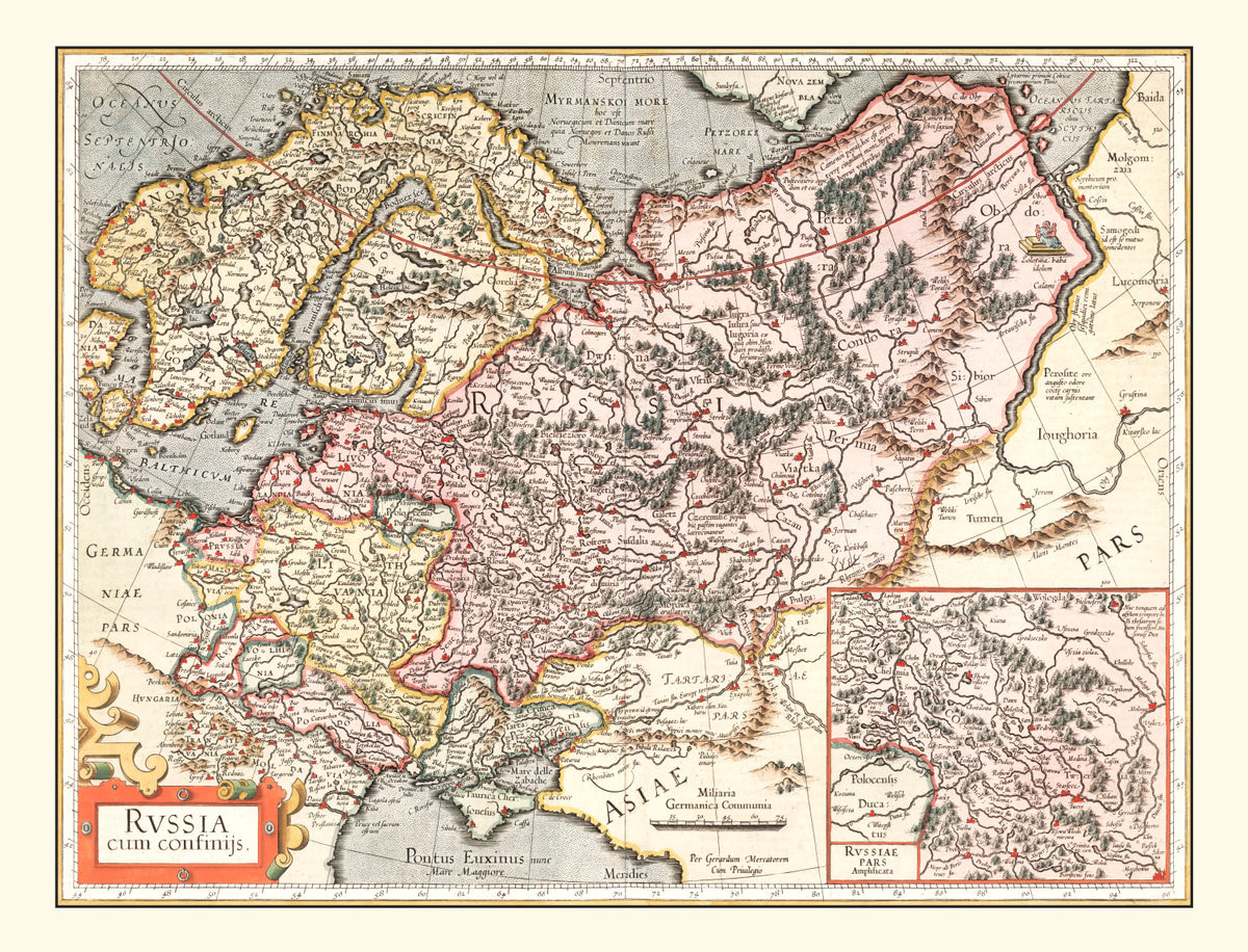 Preview of Vintage Map of Russia 1623