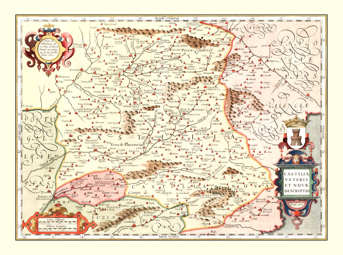 Preview of Vintage Map of Castille Spain, 1623