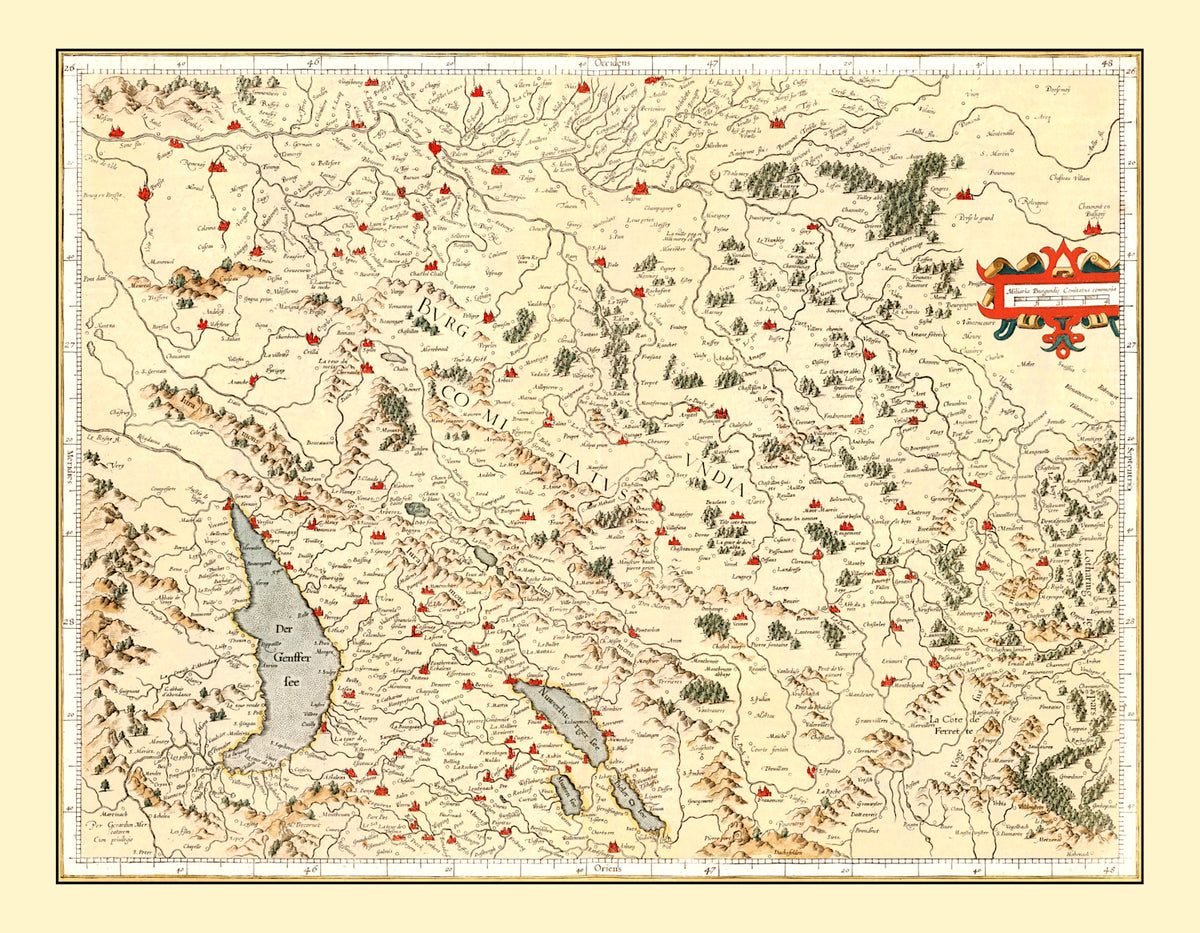 Preview of Vintage Map of Burgundy France, 1623