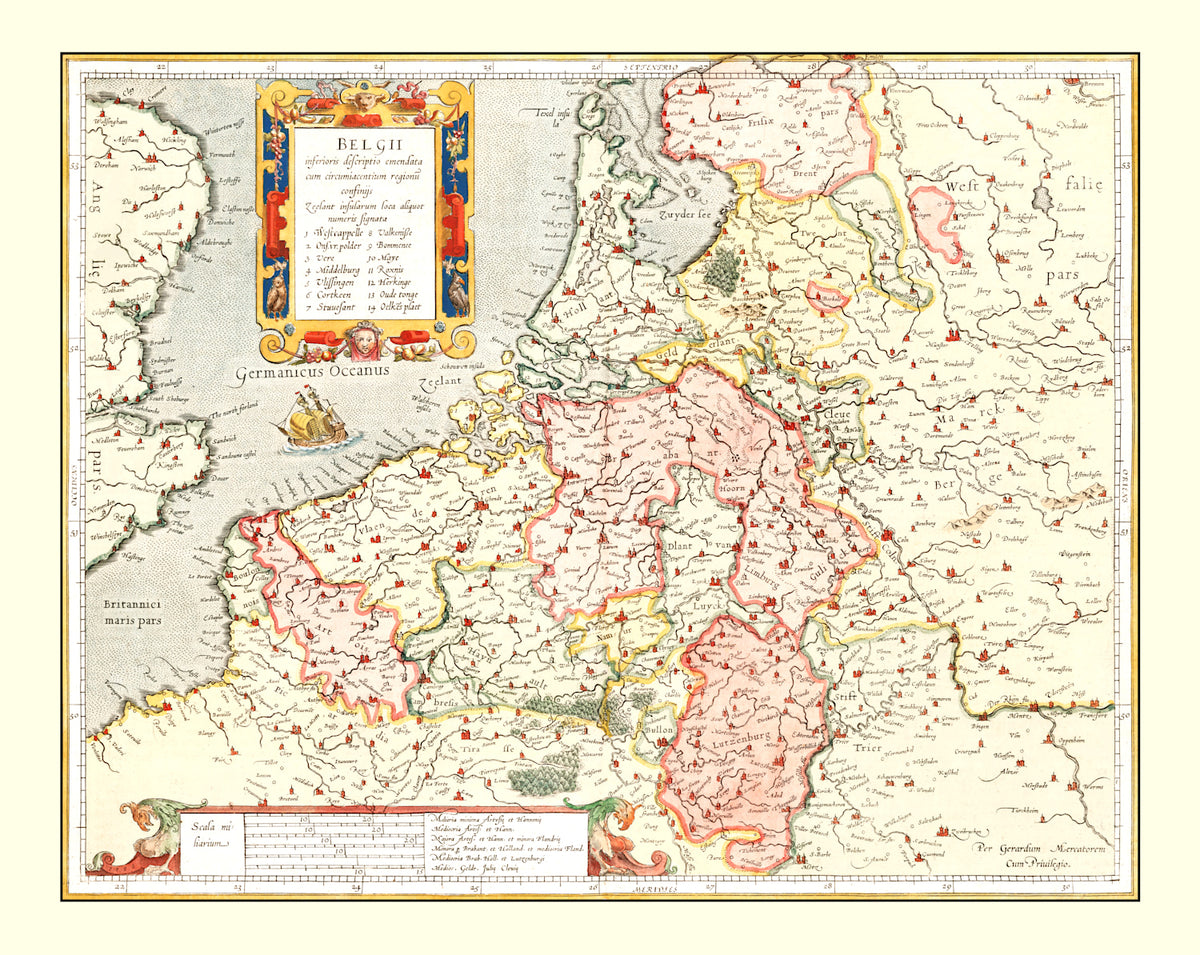 Preview of Vintage Map of Belgium 1623