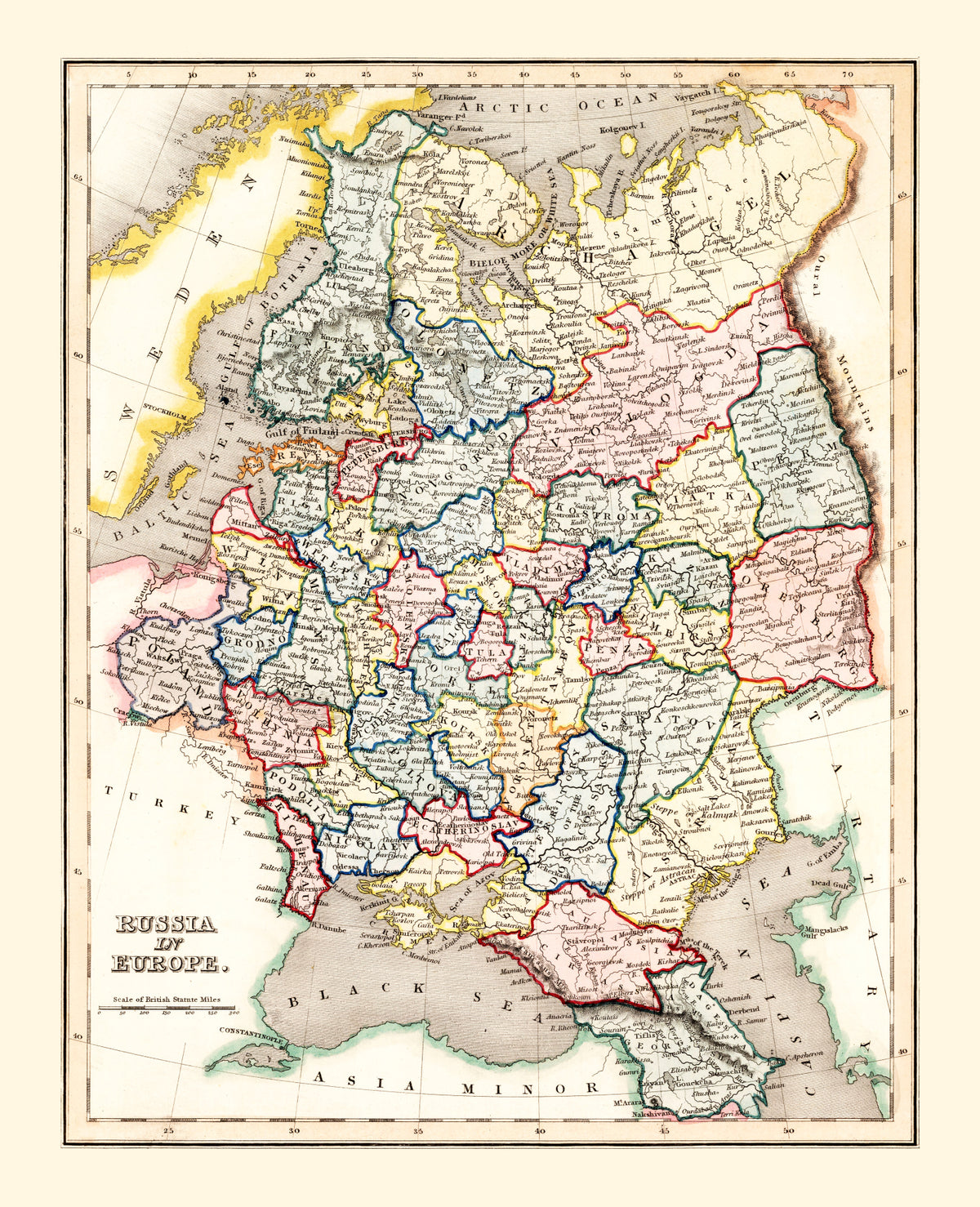 Preview of Vintage Map of Russia 1832