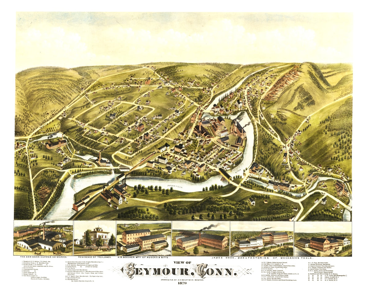 Preview of Vintage Map of Seymour, Connecticut 1879