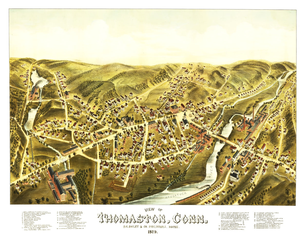 Preview of Vintage Map of Thomaston, Connecticut 1879
