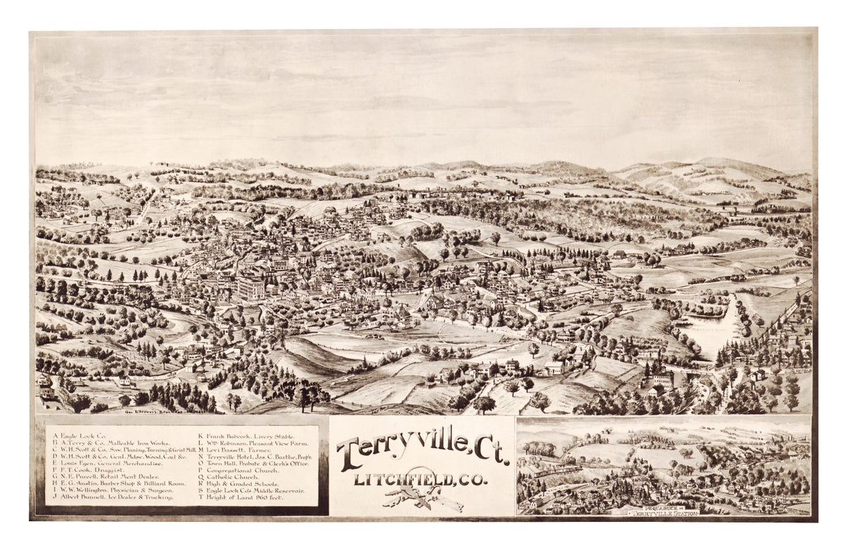 Preview of Vintage Map of Terryville, Connecticut 1894