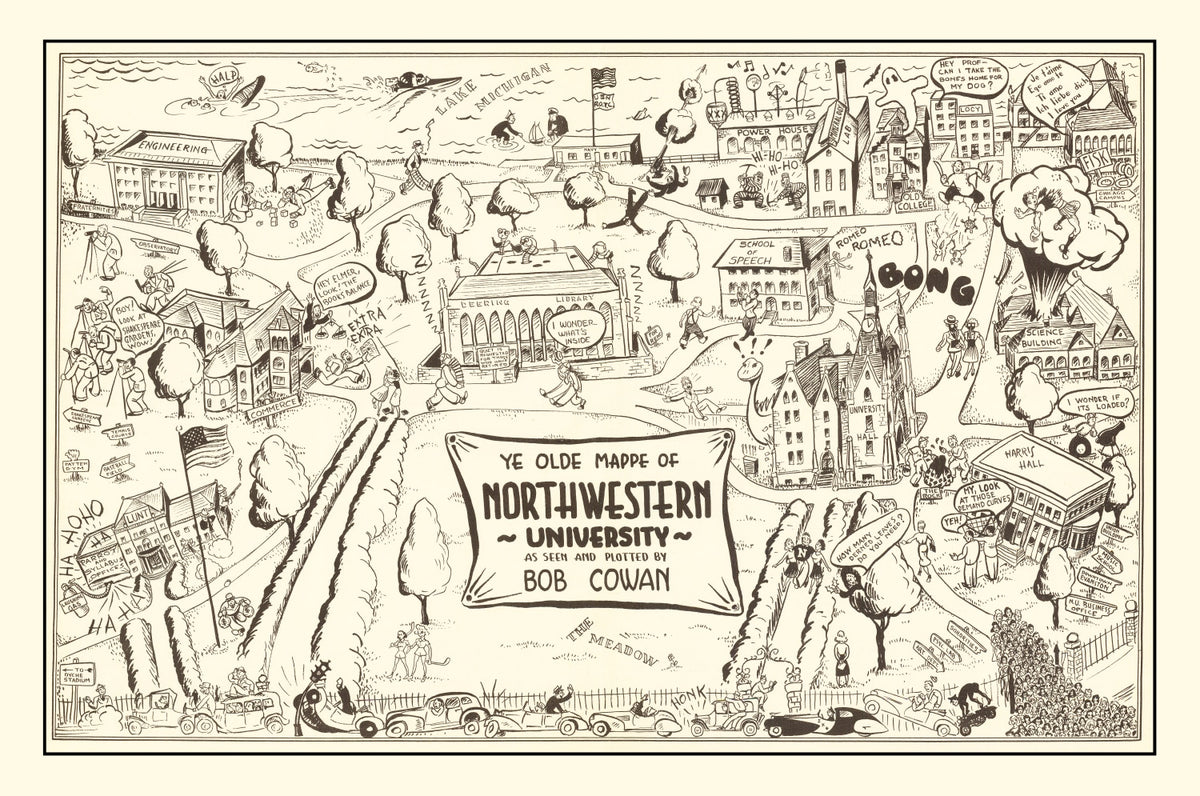 Preview of Vintage Map of Northwestern University 1940
