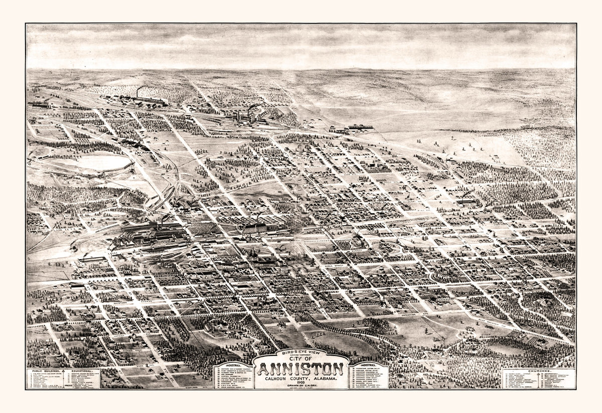 Preview of Vintage Map of Anniston, Alabama 1903