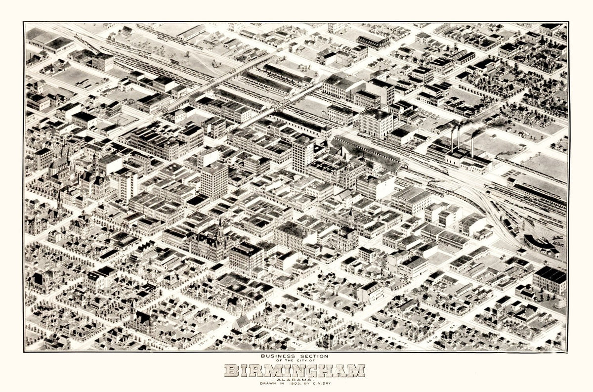 Preview of Vintage Map of Birmingham, Alabama 1903