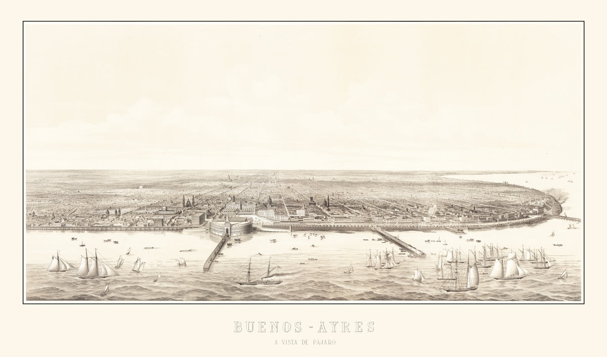Preview of Vintage Map of Buenos Aires, Argentina 1880
