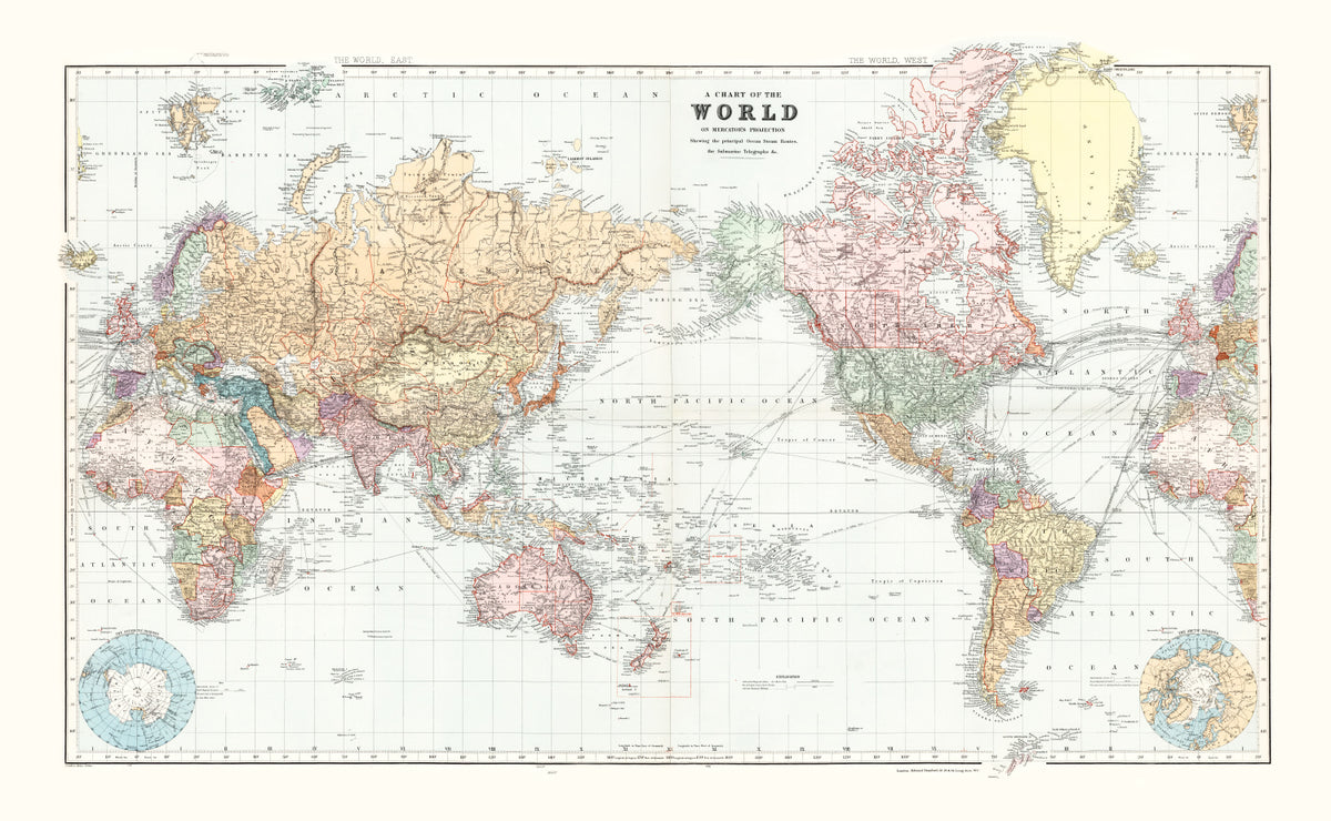Preview of Vintage World Map 1904