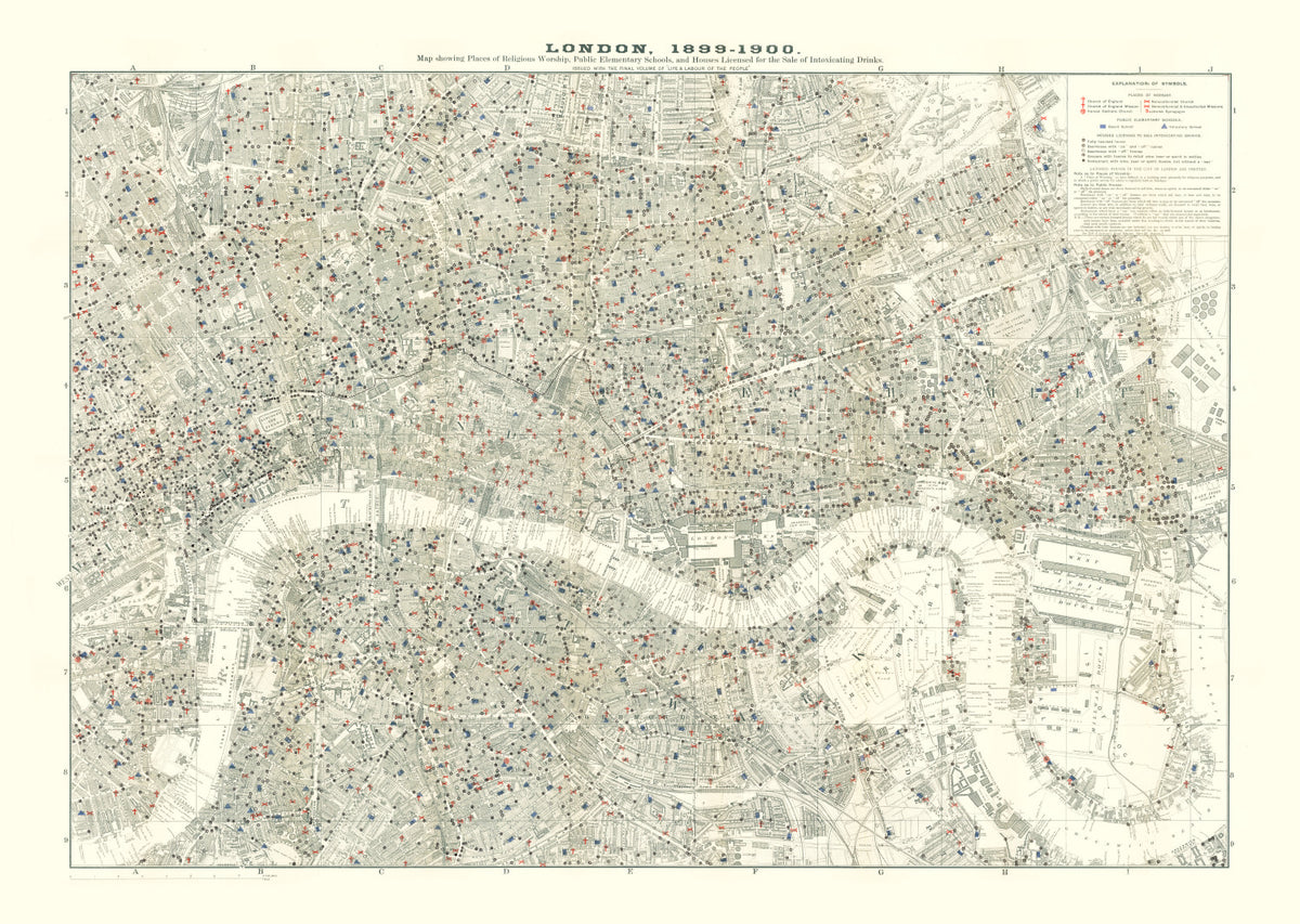 Preview of Vintage Map of London, England 1903