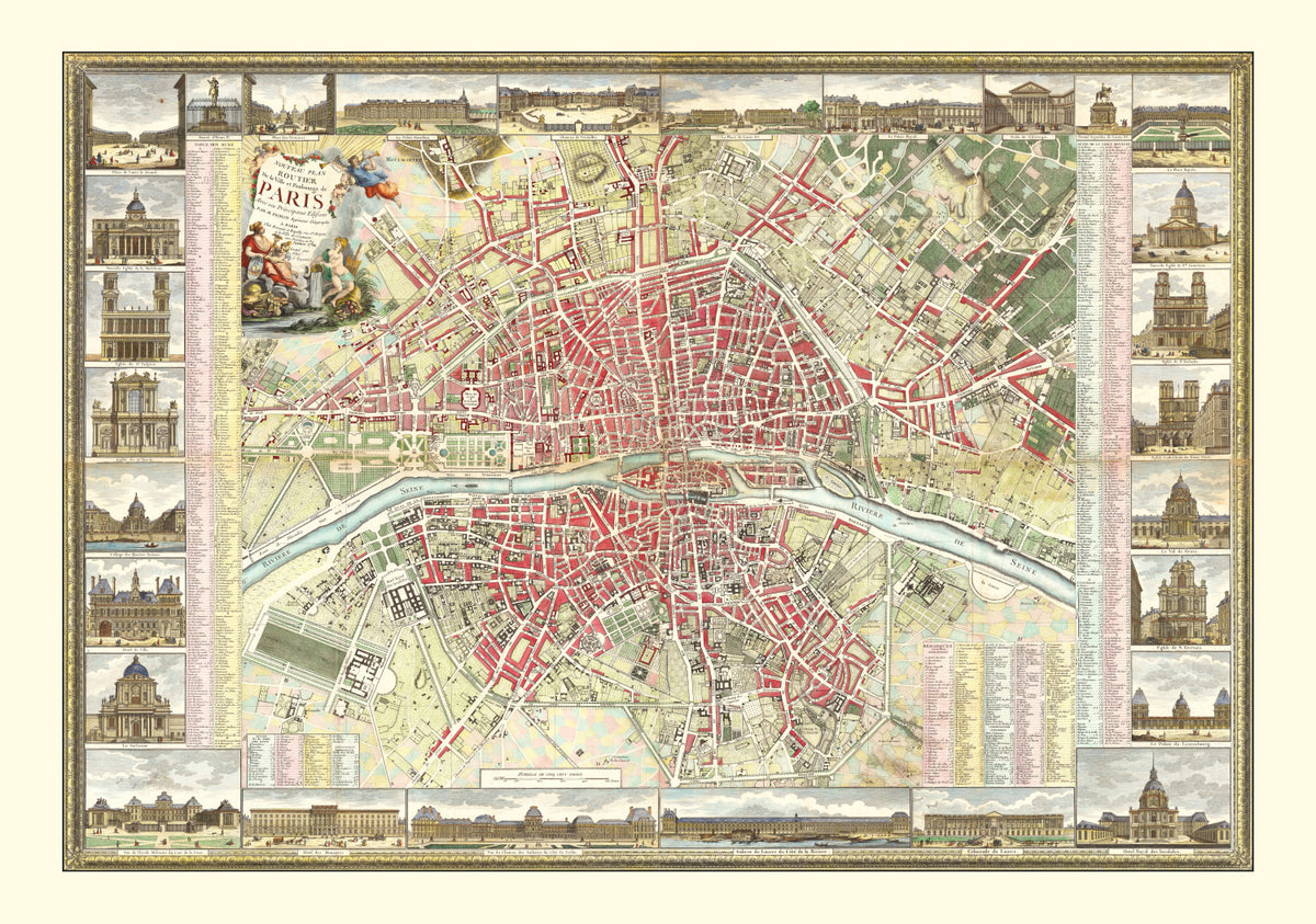 Preview of Vintage Map of Paris, France 1784