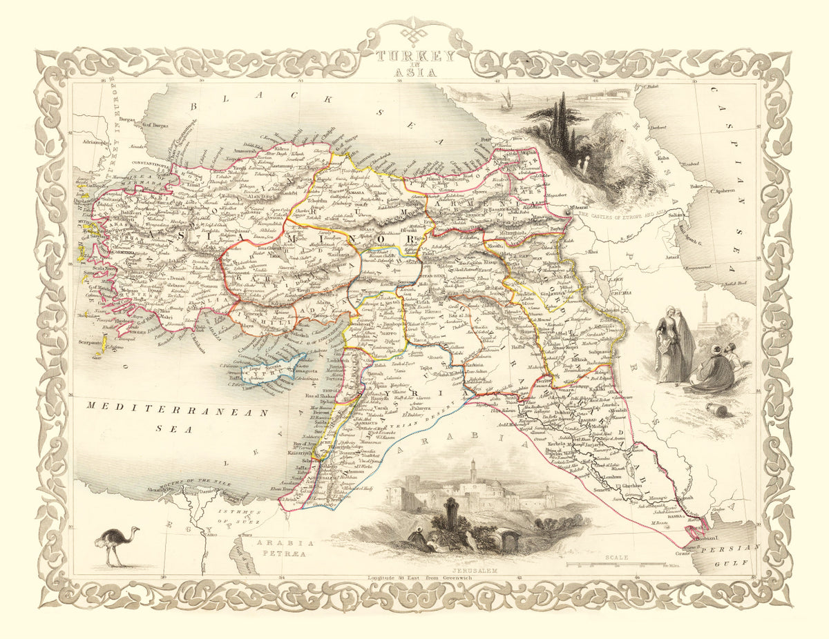 Preview of Vintage Map of Turkey in Asia 1851