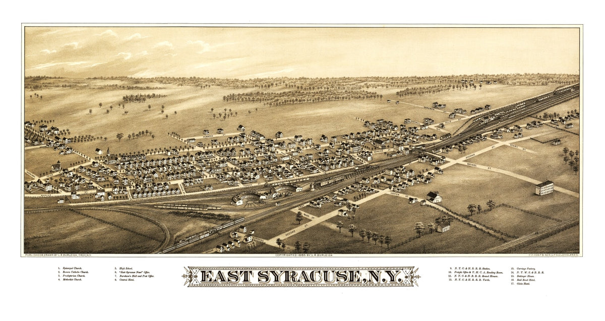 Preview of Vintage Map of East Syracuse, New York 1885