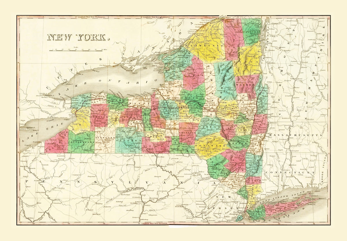 Preview of Vintage Map of New York 1831