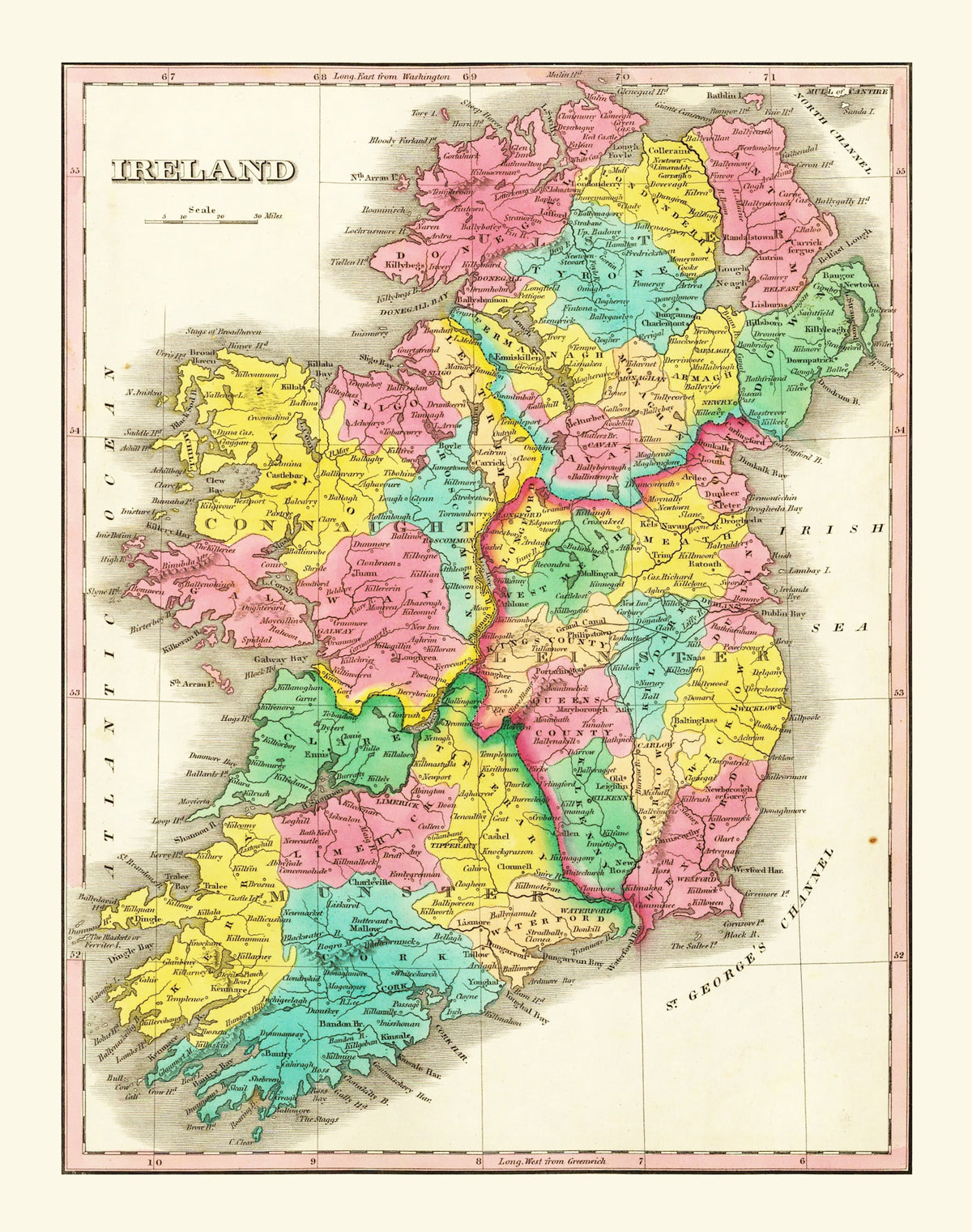 Preview of Vintage Map of Ireland 1831