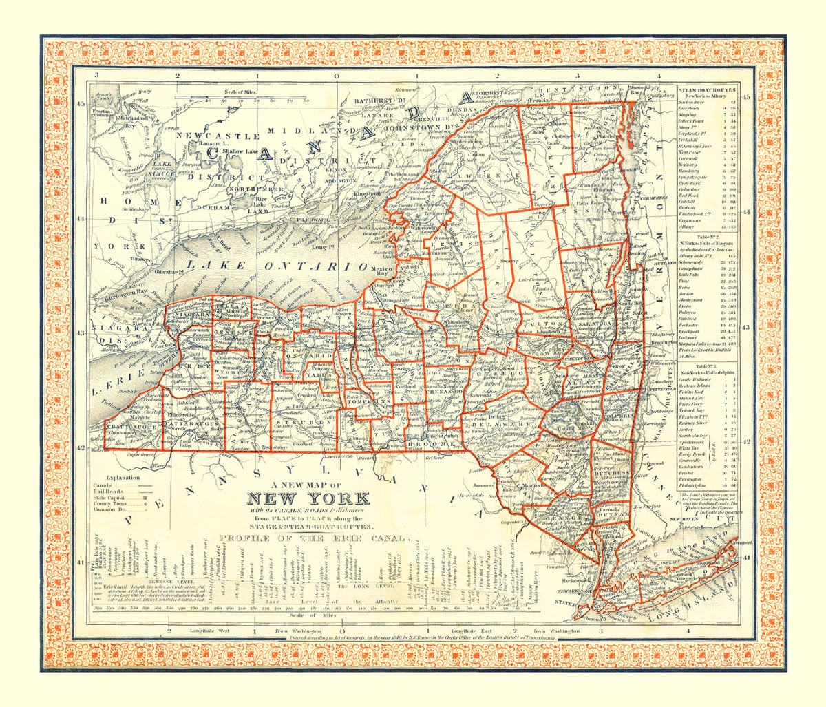 Preview of Vintage Map of New York 1846