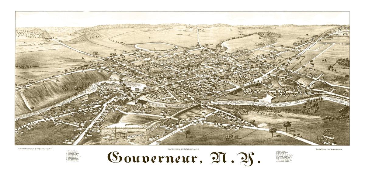 Preview of Vintage Map of Gouverneur, New York 1885