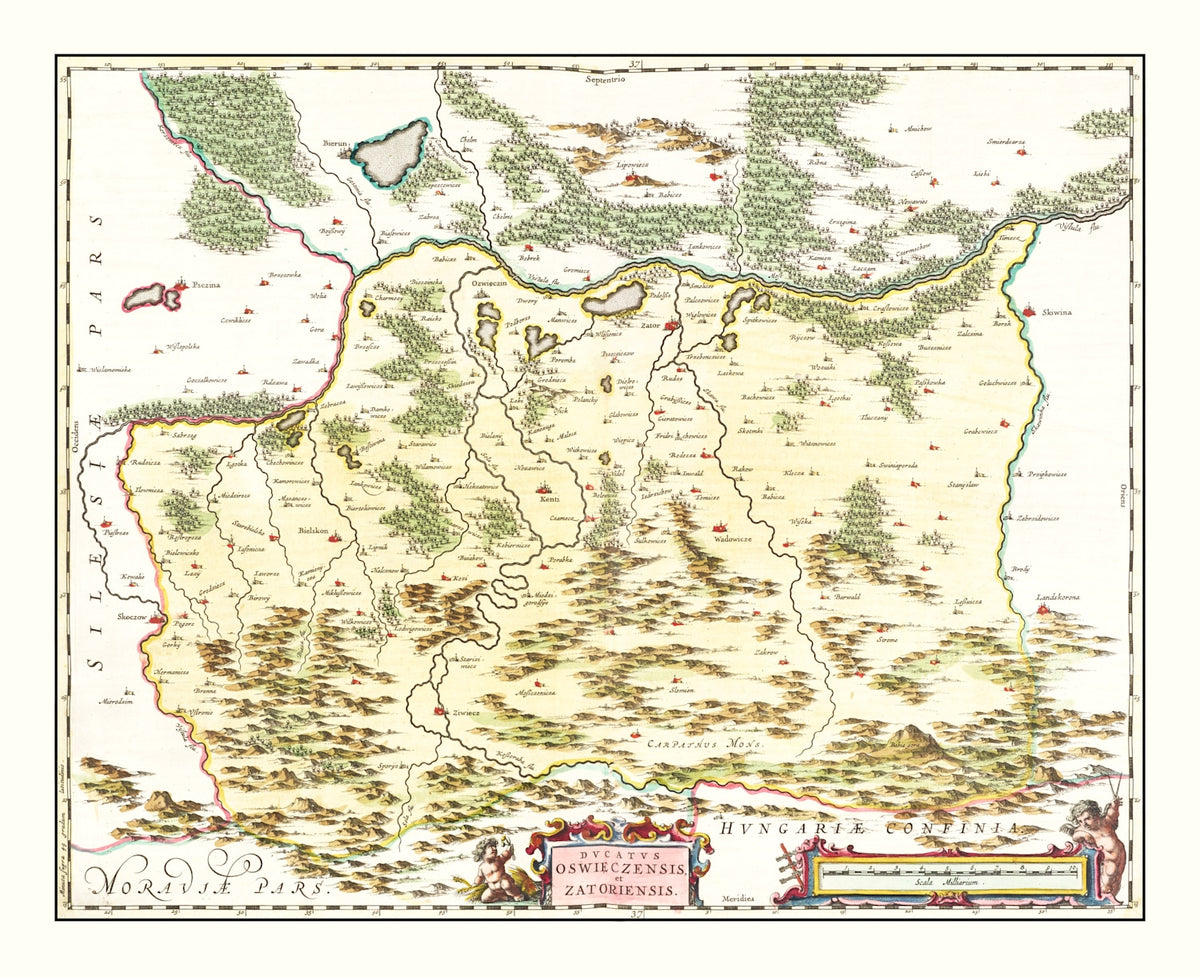 Preview of Vintage Map of Southwestern Poland 1665