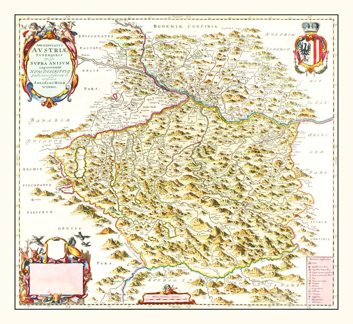 Preview of Vintage Map of Austria from Above 1665
