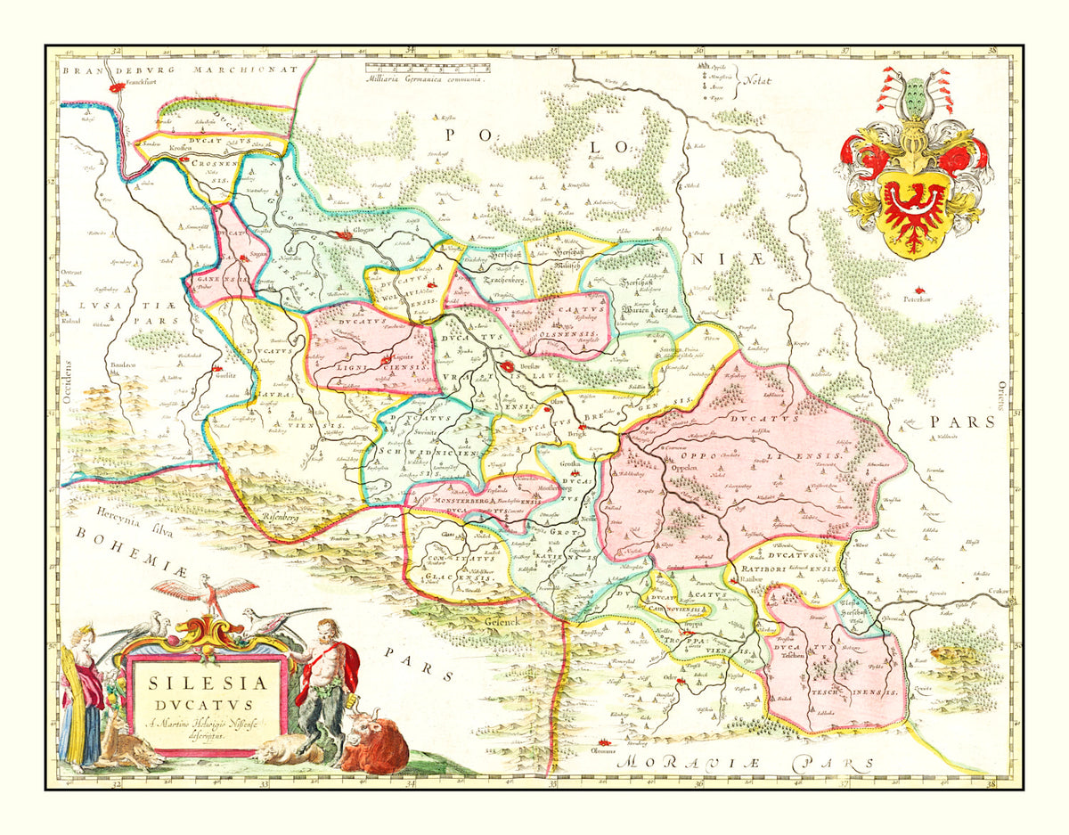 Preview of Vintage Map of Silesia 1665