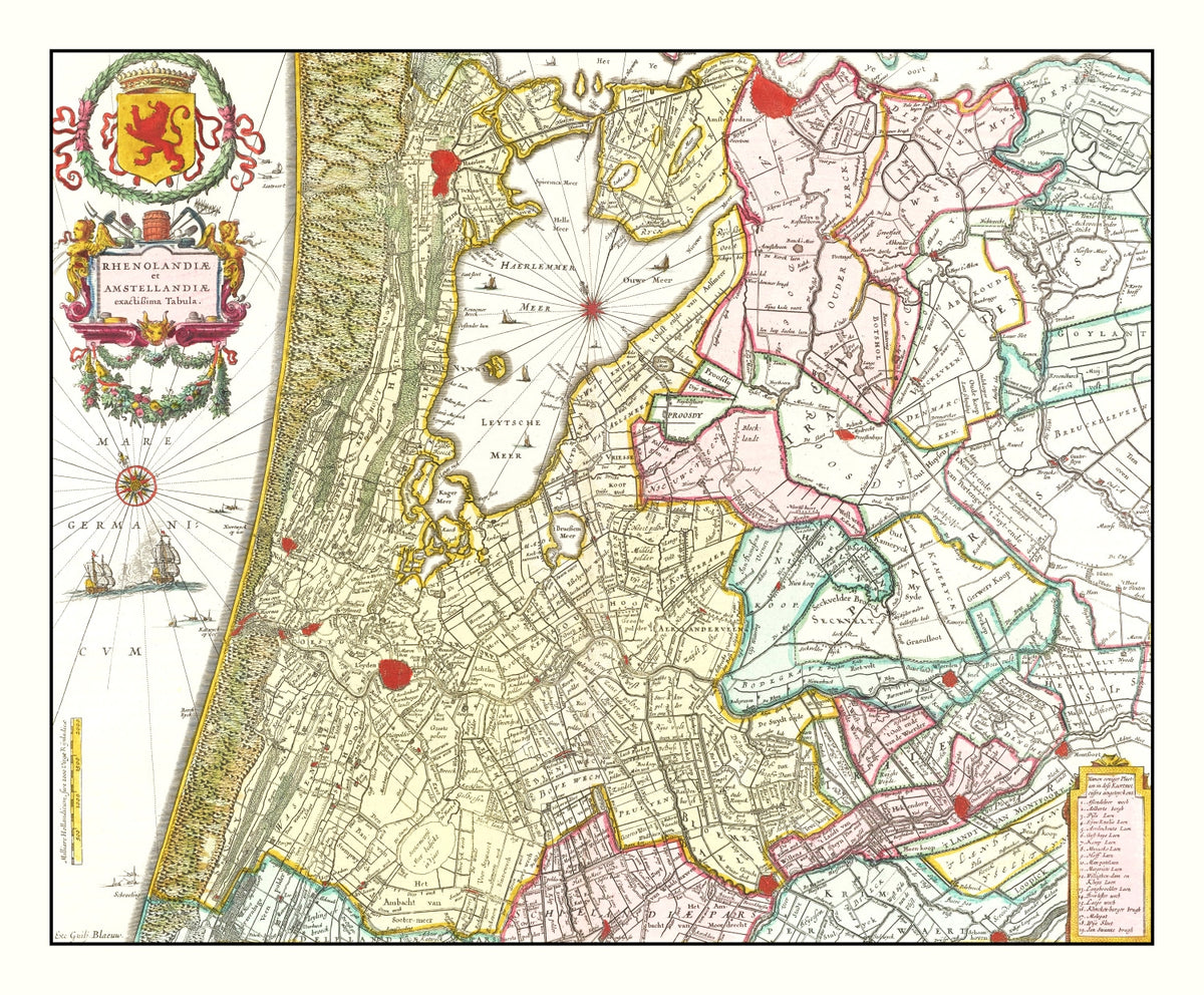 Preview of Vintage Map of Amsterdam Area 1665