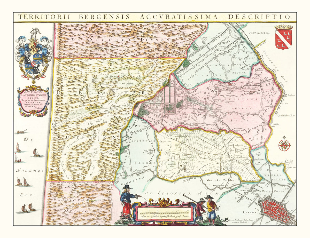 Preview of Vintage Map of Bergen, Holland 1665