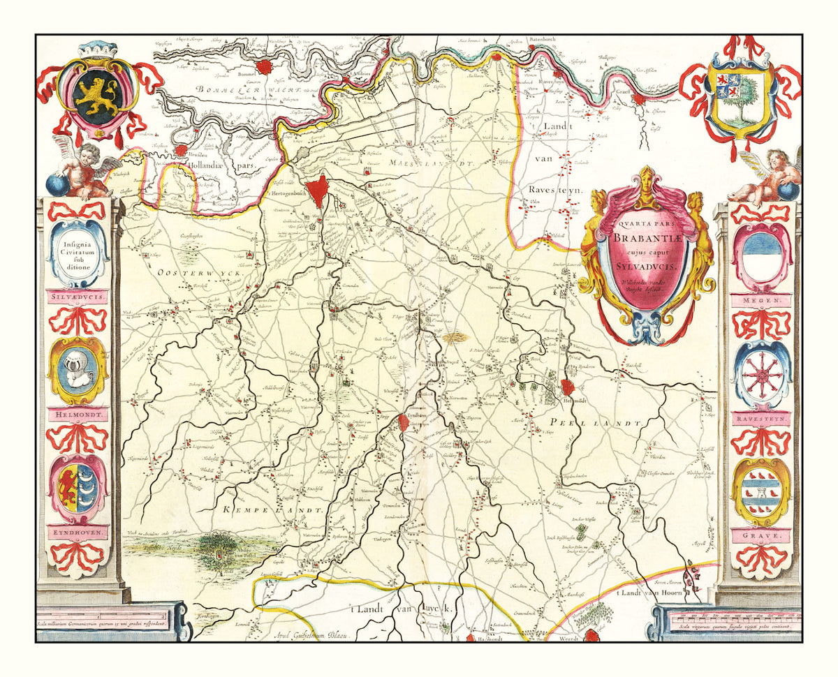 Preview of Vintage Map of Brabant, Holland 1665