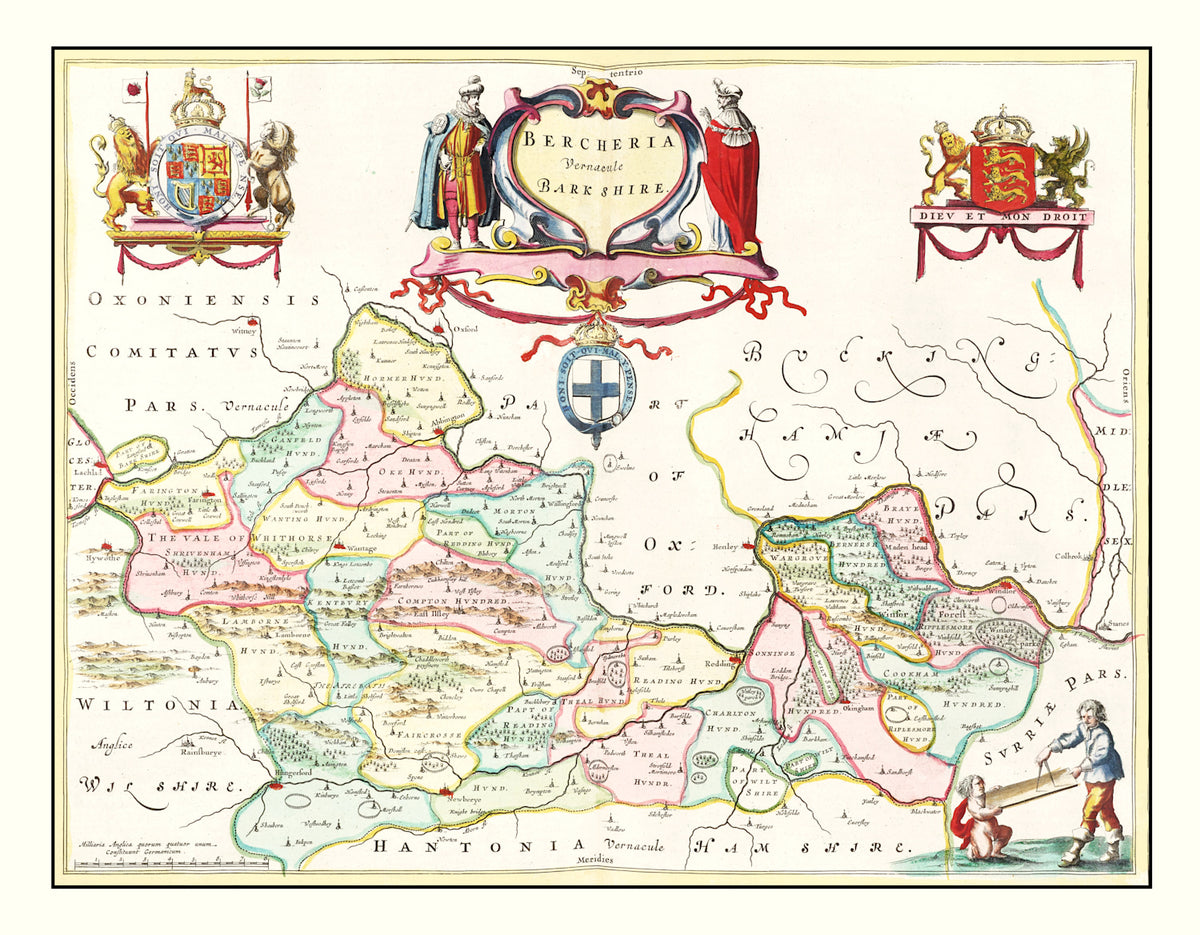 Preview of Vintage Map of Berkshire 1665