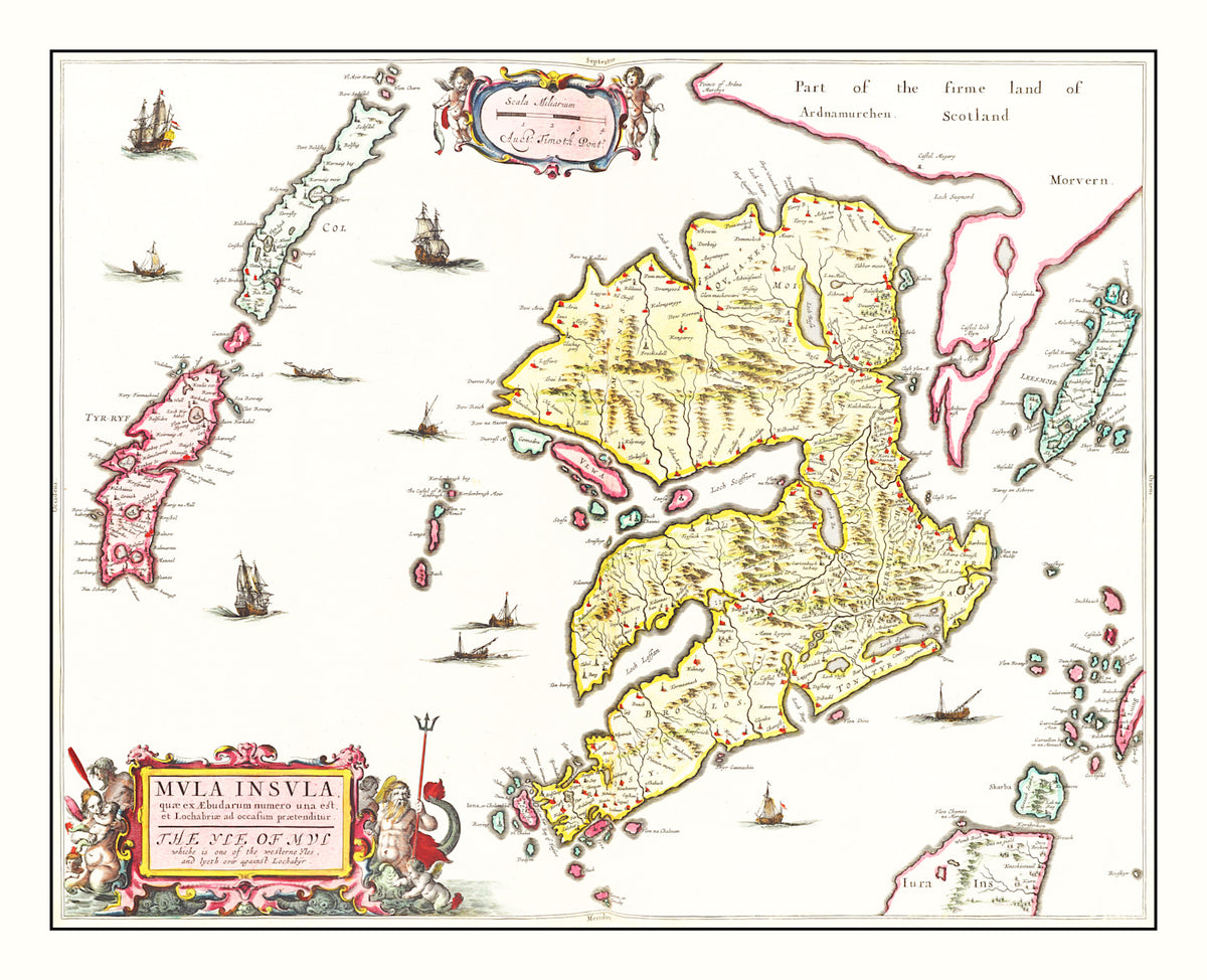 Preview of Vintage Map of the Isle of Mull 1665