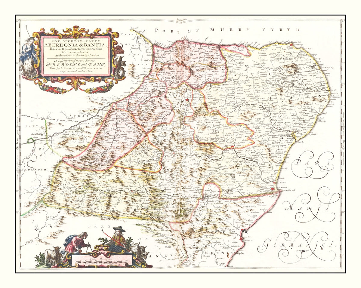 Preview of Vintage Map of Aberdeen Scotland 1665